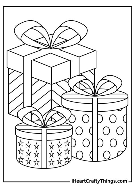 present coloring page printable|free christmas present color pages.